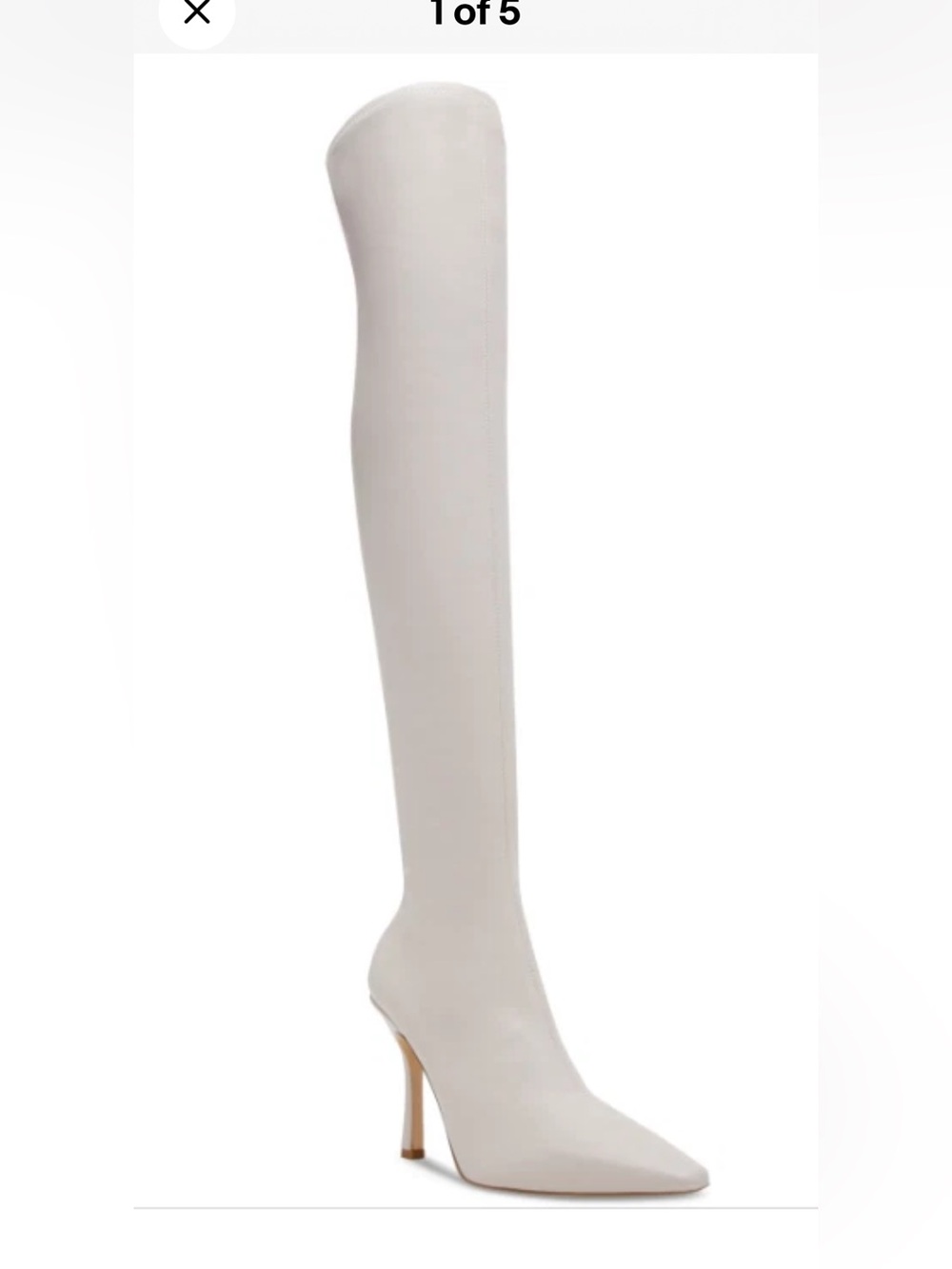 Women’s Steve Madden Over-the-Knee Pointed Toe Stiletto Boot Bone 6.5